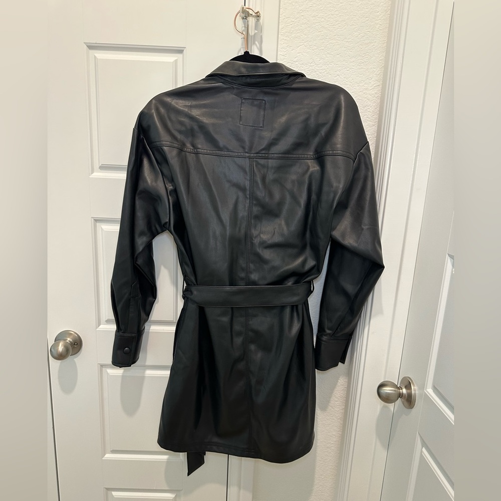 Black leather dress - new with tags